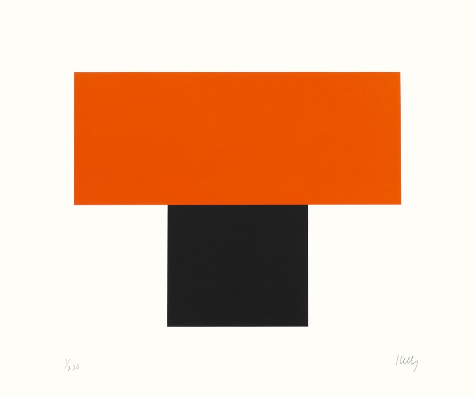 Red-Orange over Black 1970, screenprint on Special Arjomari paper edition of 250, this edition 173/250 69.6 x 82.4 cm (framed size) Provenance: from the collection of Ellsworth Kelly
